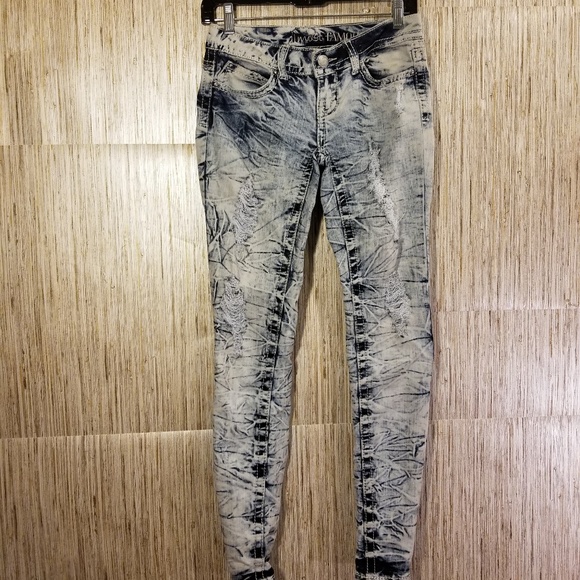 Almost Famous Denim - Almost Famous distressed skinny jeans